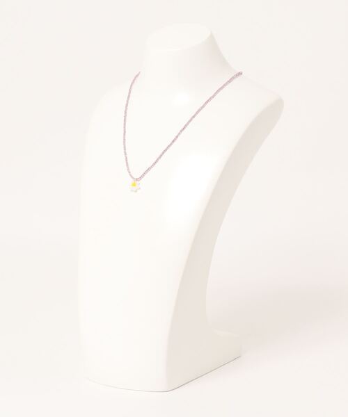 WHO'S WHO gallery（フーズフーギャラリー）の「フラワービーズネックレス（ネックレス・レディース・パープル・FREE）」の10枚目の写真