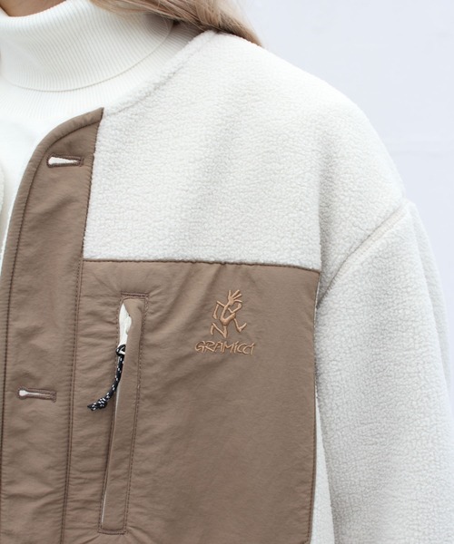 Gramicci（グラミチ）の「GRAMICCI/グラミチ　ボアフリースロングコート　BOA FLEECE LONGCOAT GLJK-21F075（その他アウター・レディース・ブラック/オリーブ/ナチュラル・M）」の19枚目の写真