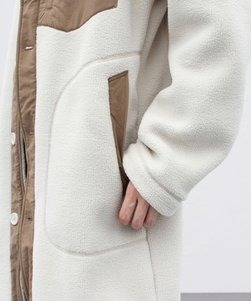 Gramicci（グラミチ）の「GRAMICCI/グラミチ　ボアフリースロングコート　BOA FLEECE LONGCOAT GLJK-21F075（その他アウター・レディース・ブラック/オリーブ/ナチュラル・M）」の21枚目の写真