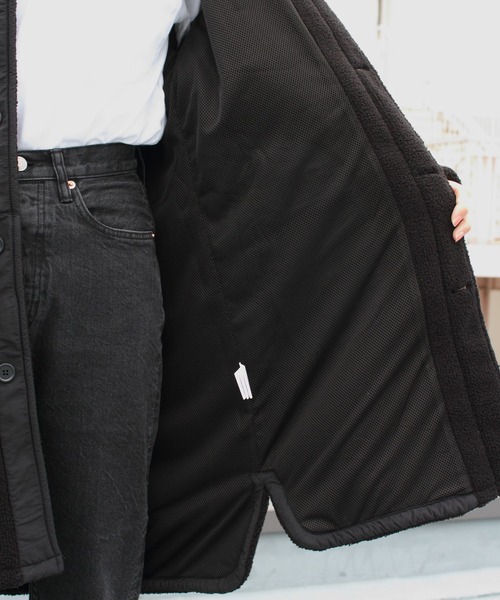 Gramicci（グラミチ）の「GRAMICCI/グラミチ　ボアフリースロングコート　BOA FLEECE LONGCOAT GLJK-21F075（その他アウター・レディース・ブラック/オリーブ/ナチュラル・M）」の11枚目の写真