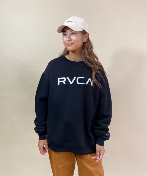 RVCA(ルーカ)の「RVCA/ルーカ ビッグシルエット フロントロゴトレーナー BB044-009(スウェット・レディース・ブラック/ブラウン/ピンク・S/XS)」の8枚目の写真