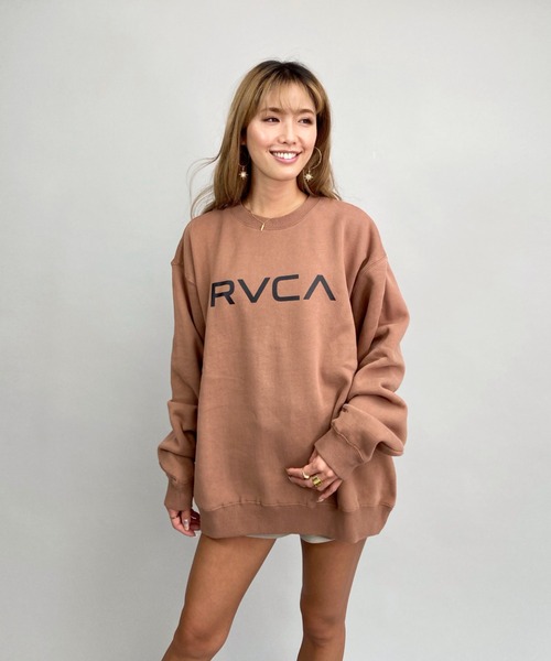 RVCA(ルーカ)の「RVCA/ルーカ ビッグシルエット フロントロゴトレーナー BB044-009(スウェット・レディース・ブラック/ブラウン/ピンク・S/XS)」の10枚目の写真
