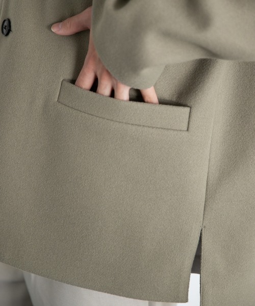 LOWRYS FARM(ローリーズファーム)の「ウールライクノーカラージャケット 950313(ノーカラージャケット・メンズ・ブラウン/オレンジ/グリーン/アイボリー/ブルー・MEDIUM/LARGE)」の9枚目の写真