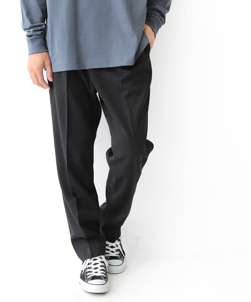 osharewalker（オシャレウォーカー）の「【廃盤】『センタープレステーパードパンツ』（その他パンツ・メンズ・ブラック/キャメル・M/L/XL）」の2枚目の写真