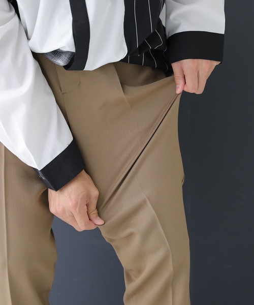 osharewalker（オシャレウォーカー）の「【廃盤】『センタープレステーパードパンツ』（その他パンツ・メンズ・ブラック/キャメル・M/L/XL）」の3枚目の写真