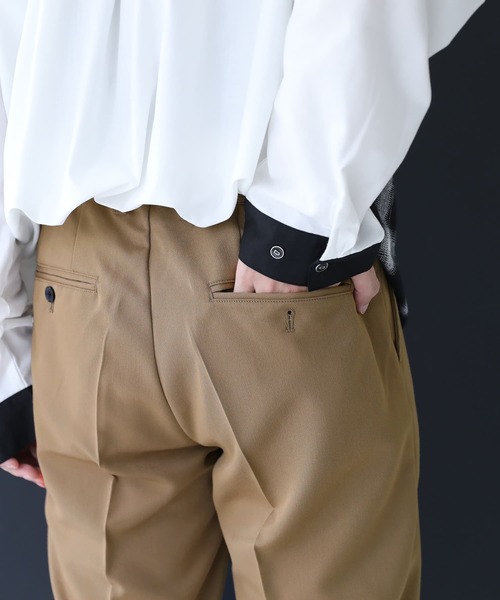 osharewalker（オシャレウォーカー）の「【廃盤】『センタープレステーパードパンツ』（その他パンツ・メンズ・ブラック/キャメル・M/L/XL）」の7枚目の写真