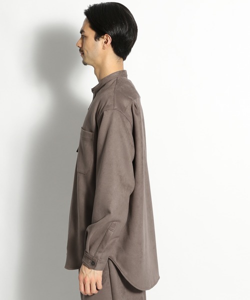 niko and...（ニコアンド）の「フェイクレザーシャツアウター（ノーカラージャケット・メンズ・ブラック/ベージュ・MEDIUM/LARGE）」の21枚目の写真