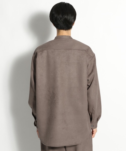 niko and...（ニコアンド）の「フェイクレザーシャツアウター（ノーカラージャケット・メンズ・ブラック/ベージュ・MEDIUM/LARGE）」の16枚目の写真