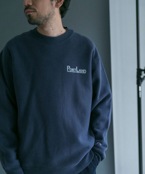 Champion（チャンピオン）の「『別注』Champion×DOORS　RWクルー（スウェット・メンズ・グレー/ネイビー/ベージュ・LARGE/MEDIUM）」の9枚目の写真