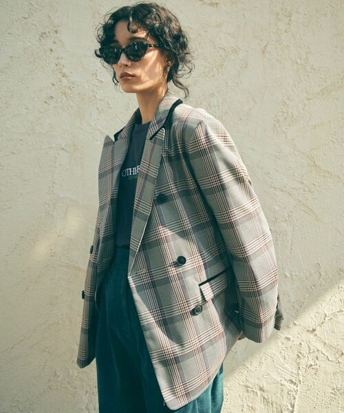 MATURED(マチュアード)の「【MATURED】チェックテーラードジャケット(テーラードジャケット・レディース・ブラウン/グレー・FREE)」の15枚目の写真