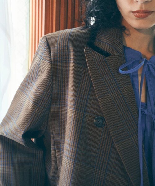 MATURED(マチュアード)の「【MATURED】チェックテーラードジャケット(テーラードジャケット・レディース・ブラウン/グレー・FREE)」の17枚目の写真
