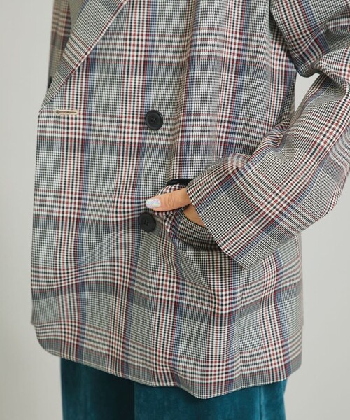 MATURED(マチュアード)の「【MATURED】チェックテーラードジャケット(テーラードジャケット・レディース・ブラウン/グレー・FREE)」の18枚目の写真