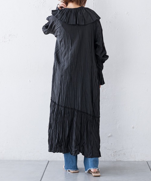 CIAOPANIC TYPY（チャオパニックティピー）の「【付け襟付き】ワッシャーワンピース（ワンピース・レディース・アイボリー/ブラック/イエロー・ONE SIZE）」の14枚目の写真