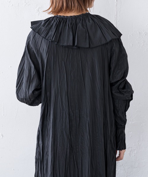 CIAOPANIC TYPY（チャオパニックティピー）の「【付け襟付き】ワッシャーワンピース（ワンピース・レディース・アイボリー/ブラック/イエロー・ONE SIZE）」の19枚目の写真