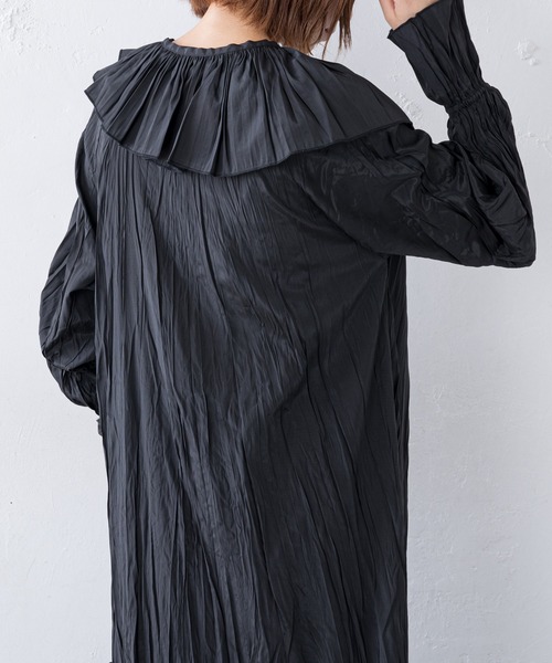 CIAOPANIC TYPY（チャオパニックティピー）の「【付け襟付き】ワッシャーワンピース（ワンピース・レディース・アイボリー/ブラック/イエロー・ONE SIZE）」の20枚目の写真