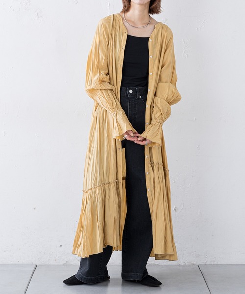 CIAOPANIC TYPY（チャオパニックティピー）の「【付け襟付き】ワッシャーワンピース（ワンピース・レディース・アイボリー/ブラック/イエロー・ONE SIZE）」の21枚目の写真