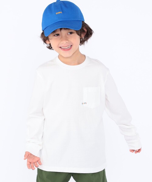 SHIPS（シップス）の「【WEB限定】SHIPS KIDS:100～160cm / ＜家族おそろい＞SHIPS マイクロロゴ ロングスリーブ TEE（Tシャツ/カットソー・キッズ・ホワイト/ブラック/ライトグリーン/ネイビー/キャメル/ピンク/ラベンダー/ホワイト系・100/110/120/130/S/145/M/160）」の15枚目の写真
