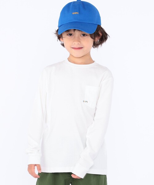 SHIPS（シップス）の「【WEB限定】SHIPS KIDS:100～160cm / ＜家族おそろい＞SHIPS マイクロロゴ ロングスリーブ TEE（Tシャツ/カットソー・キッズ・ホワイト/ブラック/ライトグリーン/ネイビー/キャメル/ピンク/ラベンダー/ホワイト系・100/110/120/130/S/145/M/160）」の16枚目の写真