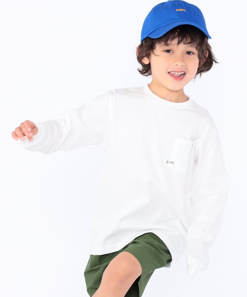 SHIPS（シップス）の「【WEB限定】SHIPS KIDS:100～160cm / ＜家族おそろい＞SHIPS マイクロロゴ ロングスリーブ TEE（Tシャツ/カットソー・キッズ・ホワイト/ブラック/ライトグリーン/ネイビー/キャメル/ピンク/ラベンダー/ホワイト系・100/110/120/130/S/145/M/160）」の18枚目の写真
