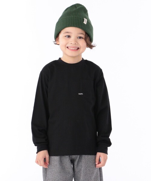 SHIPS（シップス）の「【WEB限定】SHIPS KIDS:100～160cm / ＜家族おそろい＞SHIPS マイクロロゴ ロングスリーブ TEE（Tシャツ/カットソー・キッズ・ホワイト/ブラック/ライトグリーン/ネイビー/キャメル/ピンク/ラベンダー/ホワイト系・100/110/120/130/S/145/M/160）」の21枚目の写真