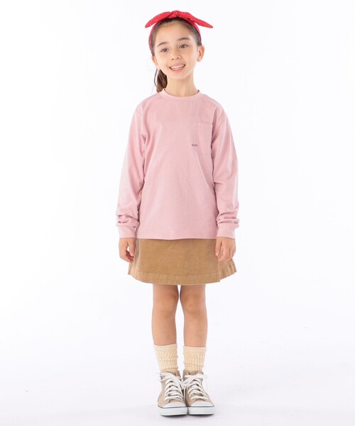 SHIPS（シップス）の「【WEB限定】SHIPS KIDS:100～160cm / ＜家族おそろい＞SHIPS マイクロロゴ ロングスリーブ TEE（Tシャツ/カットソー・キッズ・ホワイト/ブラック/ライトグリーン/ネイビー/キャメル/ピンク/ラベンダー/ホワイト系・100/110/120/130/S/145/M/160）」の14枚目の写真