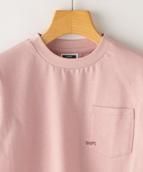 SHIPS（シップス）の「【WEB限定】SHIPS KIDS:100～160cm / ＜家族おそろい＞SHIPS マイクロロゴ ロングスリーブ TEE（Tシャツ/カットソー・キッズ・ホワイト/ブラック/ライトグリーン/ネイビー/キャメル/ピンク/ラベンダー/ホワイト系・100/110/120/130/S/145/M/160）」の19枚目の写真