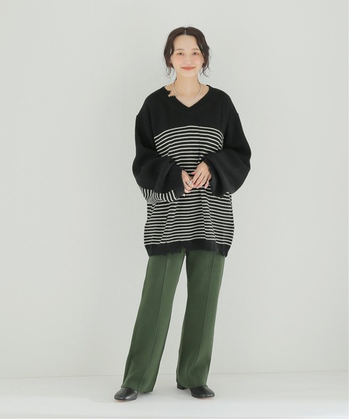 美品 NOMA t.d. Damage Stripe Sweater ウール NOMA t.d.（ノーマティーディー）の「【NOMA t.d./ノーマティーディー