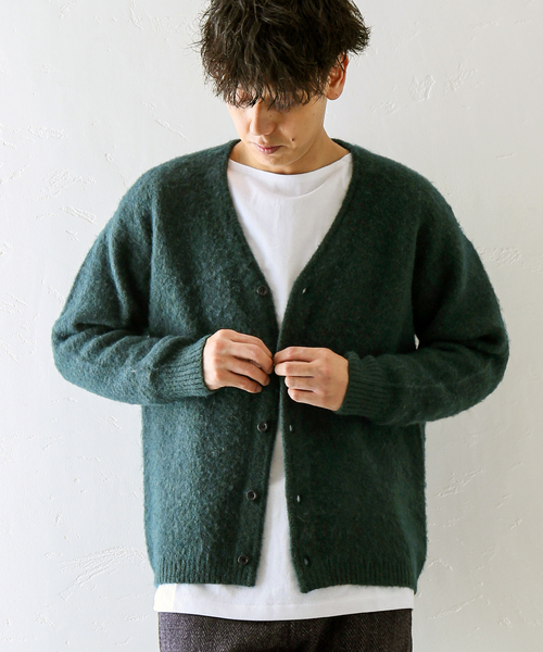 B.C STOCK(ベーセーストック)の「CRH MOHAIR MIX CARDIGAN(カーディガン/ボレロ・メンズ・ブラック/パープル/グリーン・MEDIUM/LARGE)」の15枚目の写真