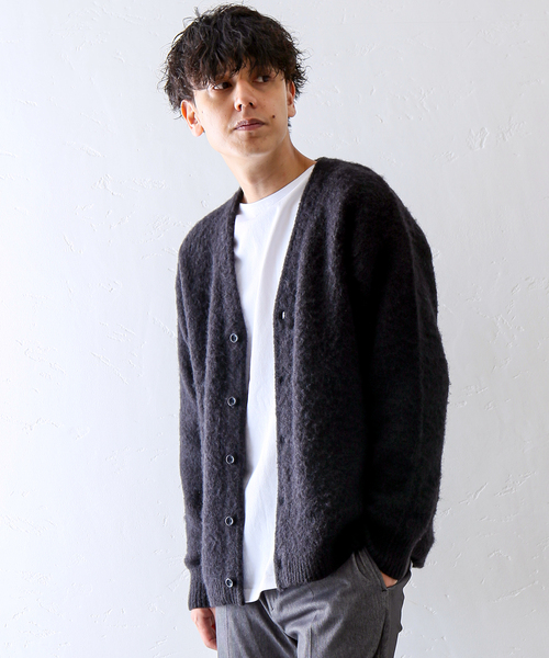 B.C STOCK(ベーセーストック)の「CRH MOHAIR MIX CARDIGAN(カーディガン/ボレロ・メンズ・ブラック/パープル/グリーン・MEDIUM/LARGE)」の14枚目の写真