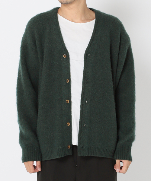 B.C STOCK(ベーセーストック)の「CRH MOHAIR MIX CARDIGAN(カーディガン/ボレロ・メンズ・ブラック/パープル/グリーン・MEDIUM/LARGE)」の7枚目の写真