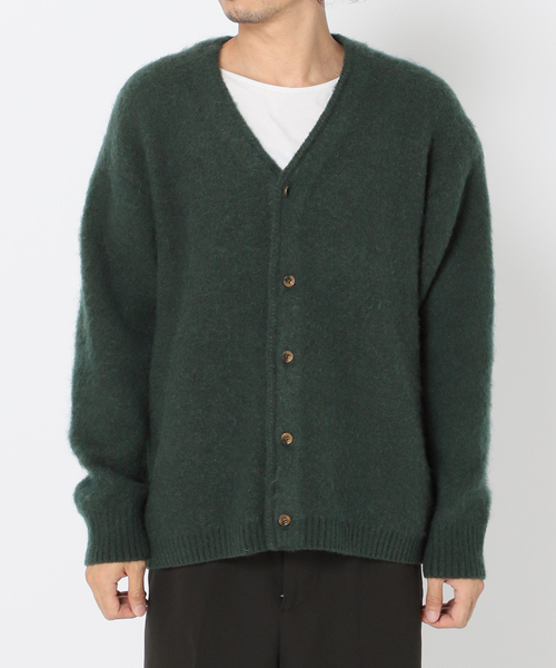 B.C STOCK(ベーセーストック)の「CRH MOHAIR MIX CARDIGAN(カーディガン/ボレロ・メンズ・ブラック/パープル/グリーン・MEDIUM/LARGE)」の6枚目の写真