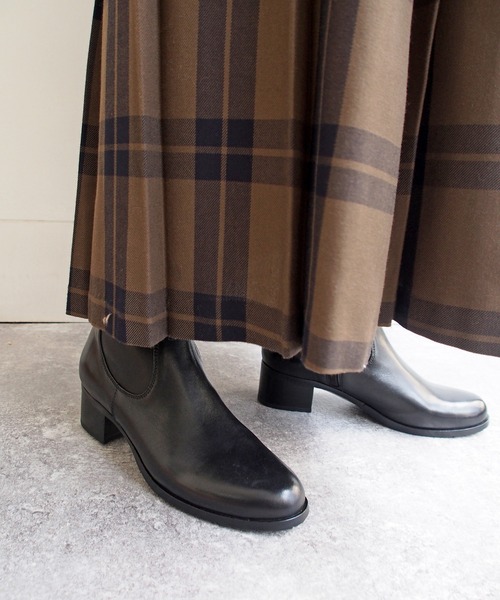 あしながおじさん（アシナガオジサン）の「ストレッチプレーンブーツ　-2410101（ブーツ・レディース・グレー/ブラック・24.5cm/23.0cm/24.0cm/22.5cm/23.5cm）」の7枚目の写真