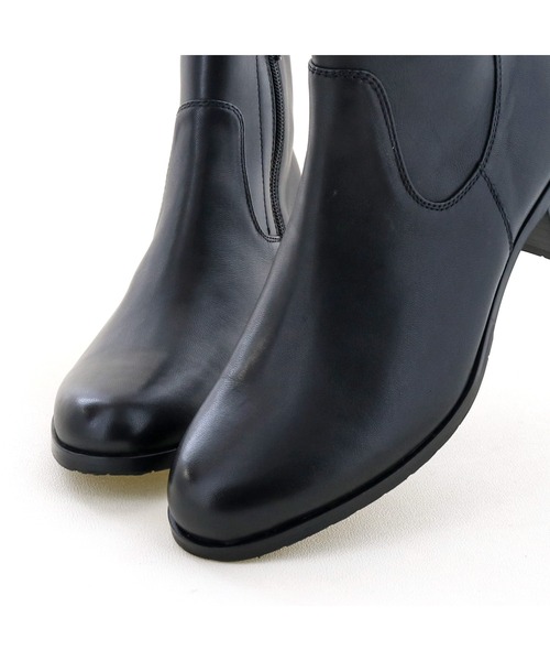 あしながおじさん（アシナガオジサン）の「ストレッチプレーンブーツ　-2410101（ブーツ・レディース・グレー/ブラック・24.5cm/23.0cm/24.0cm/22.5cm/23.5cm）」の14枚目の写真