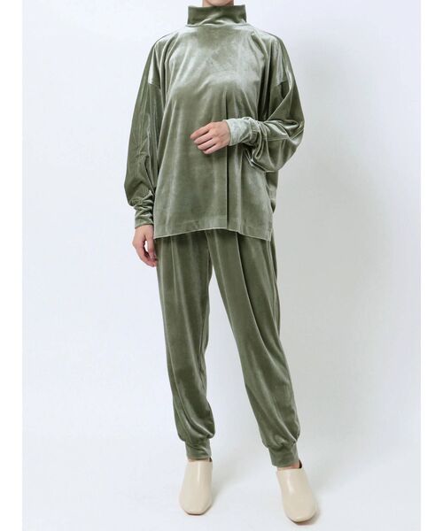 ELENDEEK（エレンディーク）の「ベロアハイネックカットソー（Tシャツ/カットソー・レディース・ライトブルー/ライトグリーン/ブラウン・FREE）」の18枚目の写真