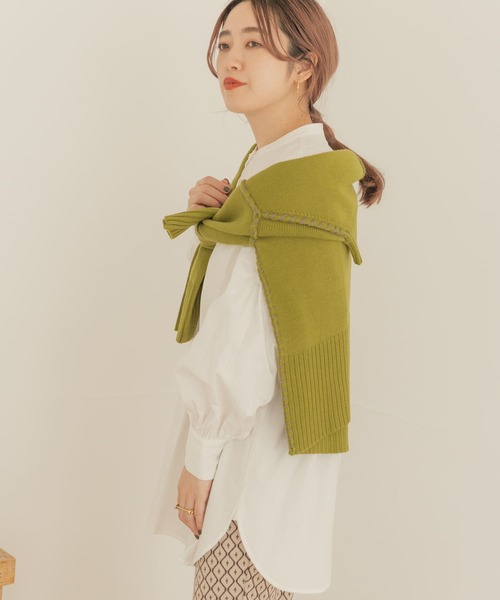 ITEMS URBANRESEARCH（アイテムズ アーバンリサーチ）の「ヒヨクシャツチュニック（シャツ/ブラウス・レディース・ブラック/オフホワイト/カーキ・FREE）」の4枚目の写真