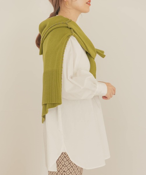 ITEMS URBANRESEARCH（アイテムズ アーバンリサーチ）の「ヒヨクシャツチュニック（シャツ/ブラウス・レディース・ブラック/オフホワイト/カーキ・FREE）」の20枚目の写真