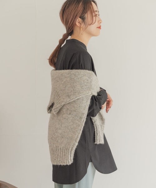 ITEMS URBANRESEARCH（アイテムズ アーバンリサーチ）の「ヒヨクシャツチュニック（シャツ/ブラウス・レディース・ブラック/オフホワイト/カーキ・FREE）」の21枚目の写真