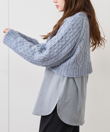 PUAL CE CIN | ケーブル編みニット×カットソーセット(アンサンブル)