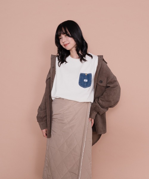 OUTDOOR PRODUCTS APPAREL(アウトドアプロダクツアパレル)の「コーデュロイCPOシャツジャケット(ブルゾン・レディース・ベージュ/ブラウン/アイボリー・MEDIUM/LARGE)」の18枚目の写真