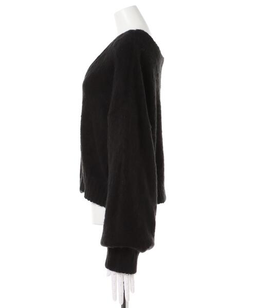 INGNI(イング)の「モヘアタッチ畦ショートニットカーディガン(カーディガン/ボレロ・レディース・ブルー/アイボリー/イエロー系3/グリーン/オレンジ/ブラック/レッド/ピンク・M)」の9枚目の写真