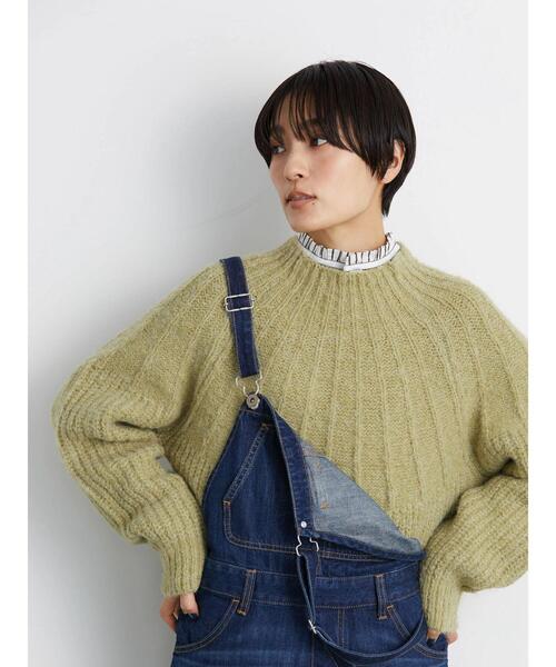 AMERICAN HOLIC（アメリカンホリック）の「編違いラグランニットプルオーバー（ニット/セーター・レディース・アイボリー/グリーン/グレー系その他・M/L）」の9枚目の写真