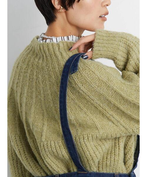 AMERICAN HOLIC（アメリカンホリック）の「編違いラグランニットプルオーバー（ニット/セーター・レディース・アイボリー/グリーン/グレー系その他・M/L）」の14枚目の写真