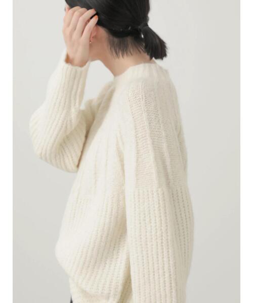 AMERICAN HOLIC（アメリカンホリック）の「編違いラグランニットプルオーバー（ニット/セーター・レディース・アイボリー/グリーン/グレー系その他・M/L）」の21枚目の写真