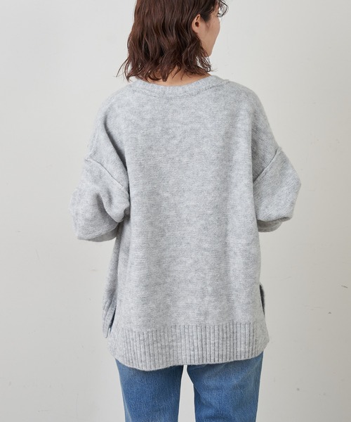 CIAOPANIC TYPY(チャオパニックティピー)の「スポンディッシュカラーニットカーディガン(カーディガン/ボレロ・レディース・ライトグレー/ピンク/ブルー/グリーン・ONE SIZE)」の17枚目の写真