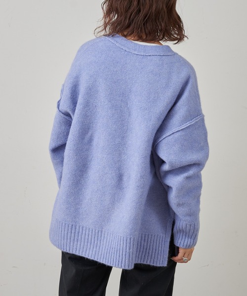 CIAOPANIC TYPY(チャオパニックティピー)の「スポンディッシュカラーニットカーディガン(カーディガン/ボレロ・レディース・ライトグレー/ピンク/ブルー/グリーン・ONE SIZE)」の8枚目の写真