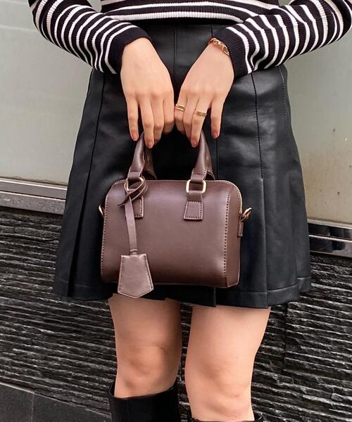 INGNI（イング）の「ミニボストンBAG（トートバッグ・レディース・チェック/その他26/ブラック/ブラウン・ONE SIZE）」の3枚目の写真