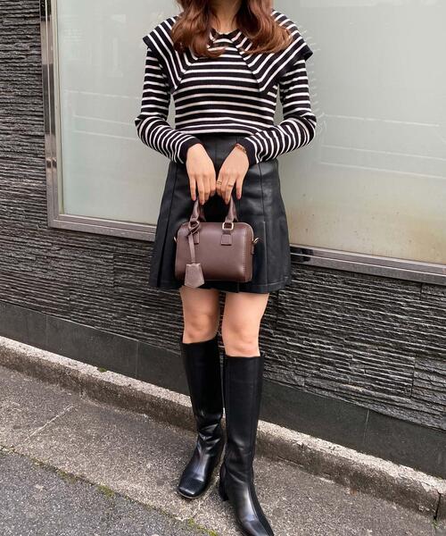 INGNI（イング）の「ミニボストンBAG（トートバッグ・レディース・チェック/その他26/ブラック/ブラウン・ONE SIZE）」の9枚目の写真