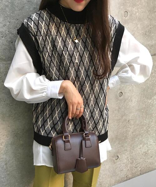 INGNI（イング）の「ミニボストンBAG（トートバッグ・レディース・チェック/その他26/ブラック/ブラウン・ONE SIZE）」の14枚目の写真