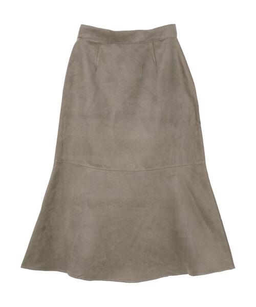 earth music&ecology（アースミュージックアンドエコロジー）の「フェイクスエード切替えスカート＊（スカート・レディース・ブラウン/グレイッシュベージュ・S/M）」の20枚目の写真