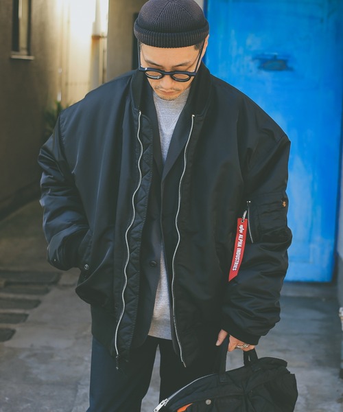 Alpha Industries(アルファインダストリーズ)の「ALPHA アルファ TA0426 MA-1 NATUS NEO フライトジャケット(MA-1・メンズ・ブラック/マルーン/ライトグレー・M/L/XL/S)」の12枚目の写真